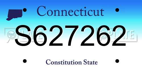 S627262 Connecticut License Plate