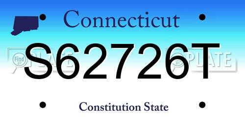 S62726T Connecticut License Plate