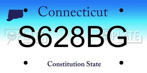 S628BG Connecticut License Plate