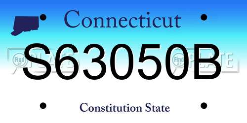 S63050B Connecticut License Plate