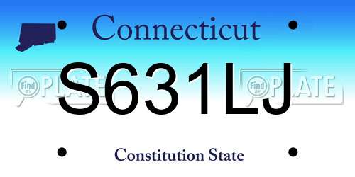 S631LJ Connecticut License Plate