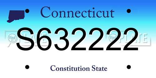 S632222 Connecticut License Plate