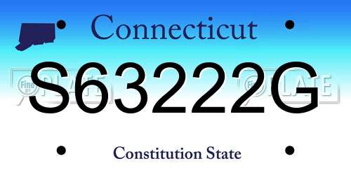 S63222G Connecticut License Plate