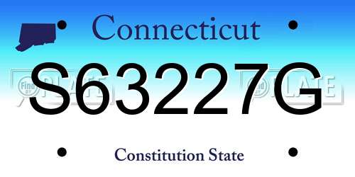 S63227G Connecticut License Plate