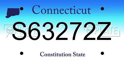 S63272Z Connecticut License Plate