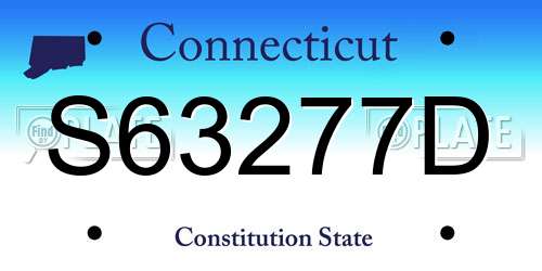S63277D Connecticut License Plate