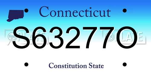 S63277O Connecticut License Plate