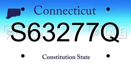S63277Q Connecticut License Plate