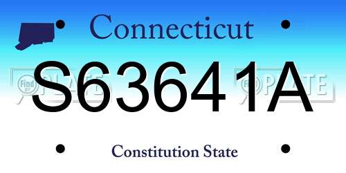 S63641A Connecticut License Plate