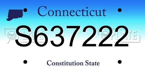 S637222 Connecticut License Plate