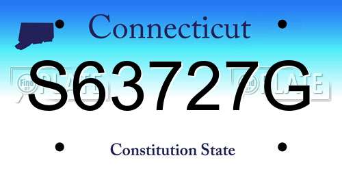 S63727G Connecticut License Plate