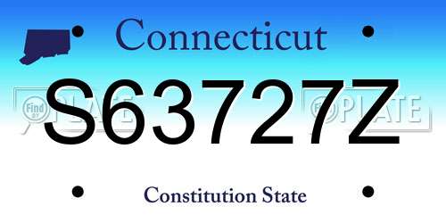 S63727Z Connecticut License Plate