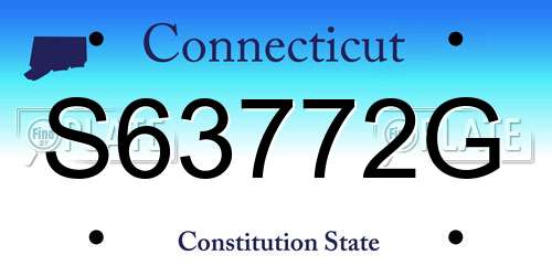 S63772G Connecticut License Plate