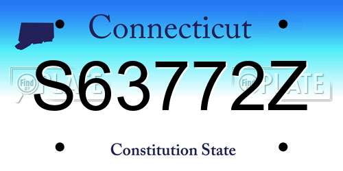 S63772Z Connecticut License Plate