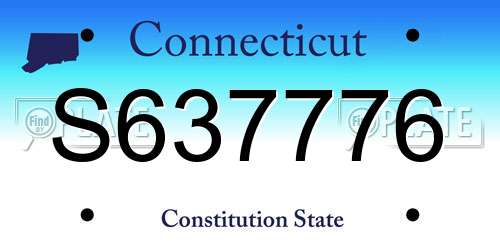 S637776 Connecticut License Plate