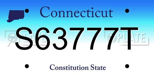 S63777T Connecticut License Plate