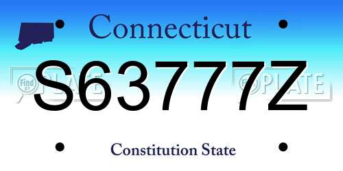 S63777Z Connecticut License Plate