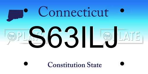 S63ILJ Connecticut License Plate