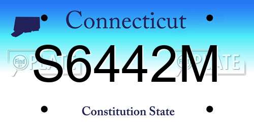 S6442M Connecticut License Plate