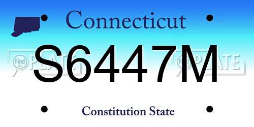 S6447M Connecticut License Plate