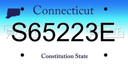 S65223E Connecticut License Plate