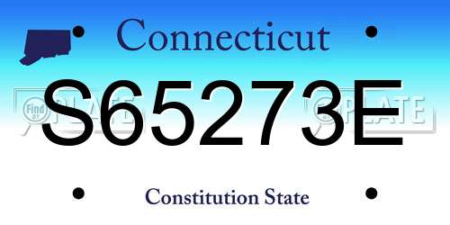 S65273E Connecticut License Plate