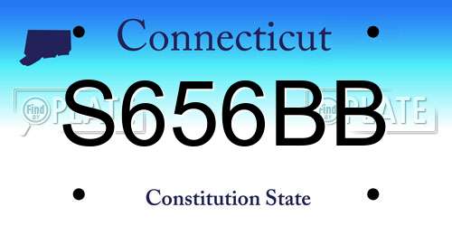 S656BB Connecticut License Plate