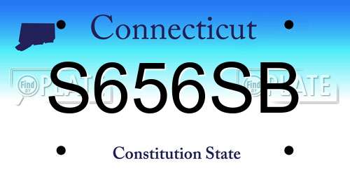 S656SB Connecticut License Plate