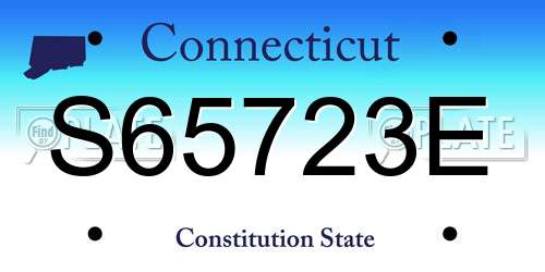 S65723E Connecticut License Plate
