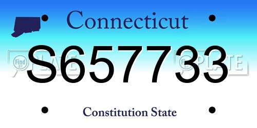 S657733 Connecticut License Plate