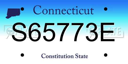 S65773E Connecticut License Plate