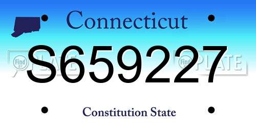 S659227 Connecticut License Plate