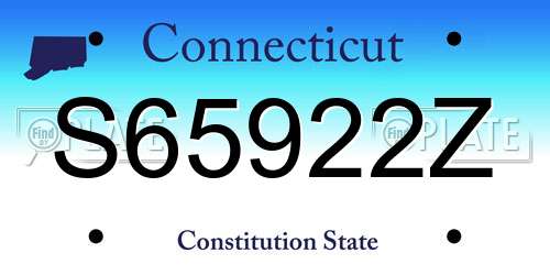 S65922Z Connecticut License Plate
