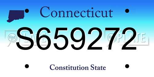 S659272 Connecticut License Plate