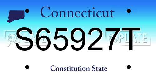 S65927T Connecticut License Plate