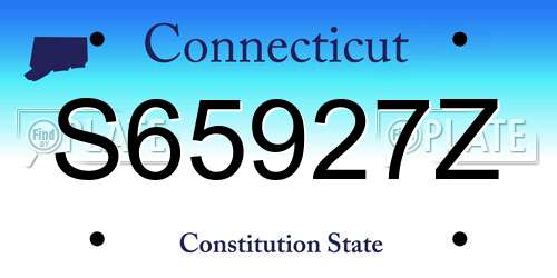 S65927Z Connecticut License Plate