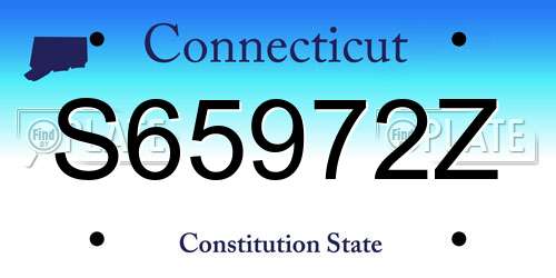 S65972Z Connecticut License Plate