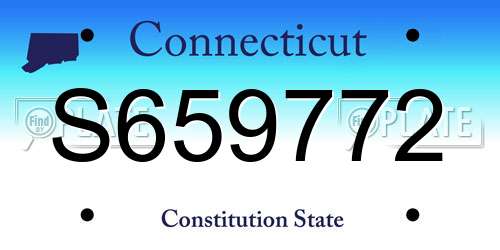 S659772 Connecticut License Plate