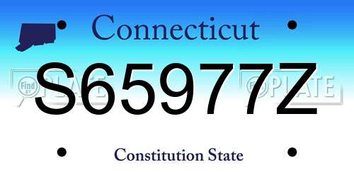 S65977Z Connecticut License Plate