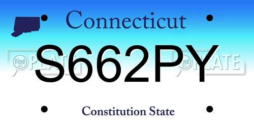 S662PY Connecticut License Plate