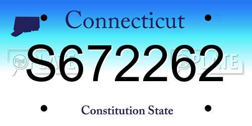 S672262 Connecticut License Plate