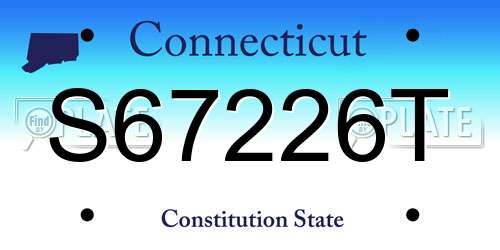 S67226T Connecticut License Plate