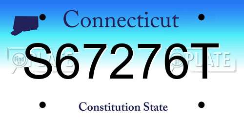 S67276T Connecticut License Plate