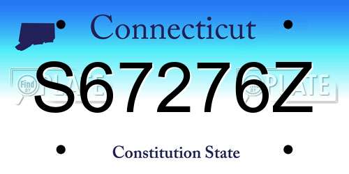 S67276Z Connecticut License Plate