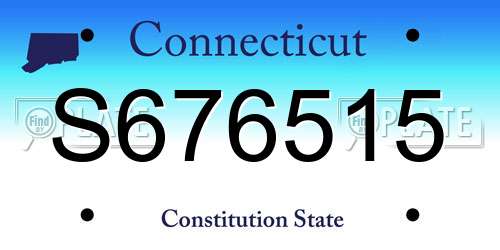 S676515 Connecticut License Plate