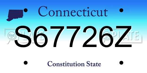 S67726Z Connecticut License Plate
