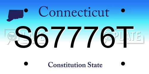 S67776T Connecticut License Plate