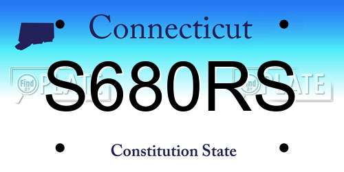 S680RS Connecticut License Plate