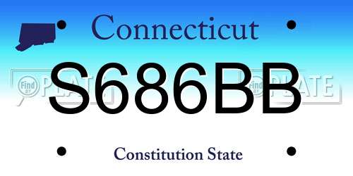 S686BB Connecticut License Plate
