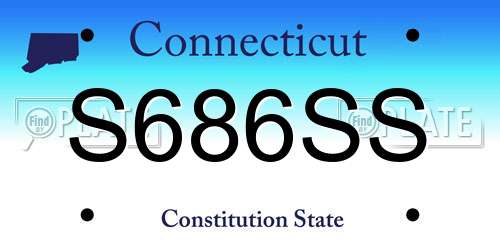 S686SS Connecticut License Plate